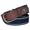 Elastische riem Bogota Flags & Cup - Marine / bruin