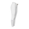 Slim fit damesrijbroek Equestro Ridertechnology full grip - Wit