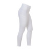 Damesleggings Equestro Ridertechnology hoge taille full grip - Wit