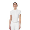 Wedstrijdpolo dames Equestro Ridertechnology geperforeerde stof - Wit