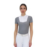 Dames wedstrijdpolo Equestro Ridertechnology met korte mouw - Wit / spotvogel