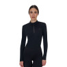Polo training dames Equestro Ridertechnology lange mouw en rits - Zwart