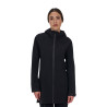 Dames softshell jas Equestro Ridertechnology lang waterdicht - Zwart