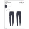 Dameslegging met geperforeerde decoraties - Marineblazer