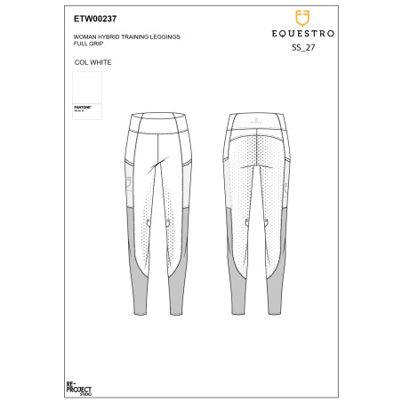 Dames full grip rijleggings met geperforeerde inzetstukken