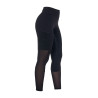 Dames full grip rijleggings met geperforeerde inzetstukken - Zwart