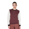 Dames sweatshirt EQ met ronde hals - Bruin / antiek wit