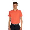 Heren trainings-T-shirt van technische stof met microgaatjes - Kerstomaat