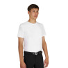 Heren trainings-T-shirt van technische stof met microgaatjes - Wit