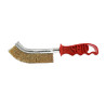 Hoefborstel met messing staal - Rood