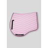 Witte Fair Jump zadeldekje met gunmetal kristallen Montar - Roze snoepkleur
