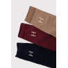 Carly Sokken x3 Harcour - Wijnstok / marine / visgraat