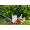 Voederbak met poten - Rood / wit
