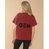 T-shirt GEM Eclair - Bordeaux / zwart logo