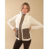 Gewatteerd vest Charlie GEM Equitation - Ecru / luipaard