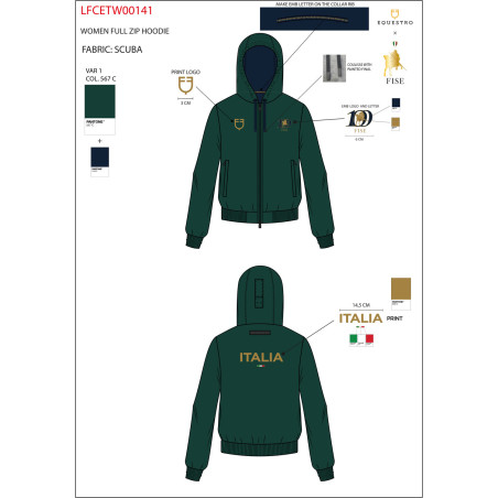 Dameshoodie Equestro X Fise 100 dames