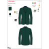 Heren wedstrijdjasje drie knopen Equestro X Fise 100 - Diepgroene salie / blauw bos