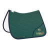 Dressuurzadelonderlegger met geborduurd logo Equestro X Fise 100 - Diepgroene salie / blauw bos