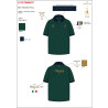 Heren poloshirt training drie knopen Equestro X Fise 100 - Wit / diep saliegroen