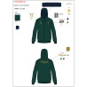 Herenhoodie Equestro X Fise 100 heren - Diepgroene salie / blauw bos