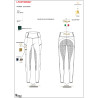 Dameslegging slim fit met full grip Equestro X Fise 100 dames - Wit / diep saliegroen