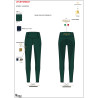 Dameslegging slim fit met full grip Equestro X Fise 100 dames - Diepgroene salie / blauw bos