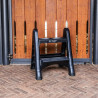 Opvouwbare opstap zwart 60 cm - Zwart