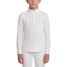 Wedstrijdshirt jongens klassiek lange mouw wit maat 160 kinderen - Wit