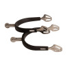 Sporen stainless steel rubber met medium wiel Rowell 30mm Velari - Roestvrij staal
