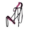 Manchester hoofdstel HKM - Zwart / fuchsia