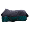 HKM Chester outdoor deken 600D met fleecevoering - Zwart / petrol