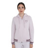 Dameshoodie met capuchon en ritssluiting Equestro dames - Violet vilt / gewei