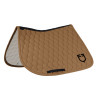 Equestro springzadeldek met uiensteeksel quilting - Tabaksbruin / zwart