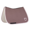 Dressuurzadeldek met golfstiksel Equestro - Gewei / gevilt violet