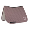 Dressuurzadeldek met uienstiksel Equestro - Gewei / gevilt violet