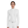 Dameswedstrijdpolo van wintertechnische stof Equestro dames - Wit