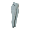 Dameslegging met hoge taille van technisch monogram Equestro-stof dames - Leigrijs