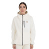 Dameshoodie van teddyfleece met capuchon en rits Equestro dames - Antiek wit / zwart
