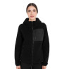 Dameshoodie van teddyfleece met capuchon en rits Equestro dames - Zwart / zwart