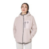 Dameshoodie van teddyfleece met capuchon en rits Equestro dames - Violet gevilt / zwart