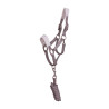 Technische halster met dubbele verstelling en rubber beklede gespen Equestro - Gewei / gevilt violet