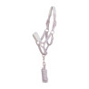 Technische halster met dubbele verstelling en rubber beklede gespen Equestro - Violet vilt / zandwit