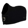 Staldeken van teddy-fleece Equestro - Zwart / antiek wit