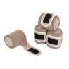 Werkbandages van fleece met elastiek Equestro - Kasseisten / antiek wit