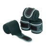 Werkbandages van fleece met elastiek Equestro - Donkergroen / leigrijs