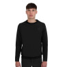 Heren crewneck technische sweater met micro mesh inzetstukken Equestro - Zwart