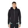 Herenhoodie met ritssluiting Equestro heren - Zwart / dennengroen