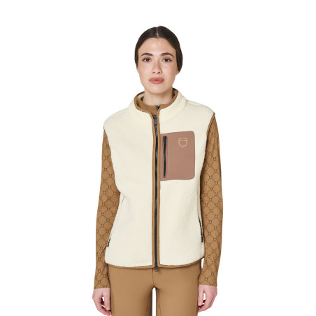 Dames teddyfleece bodywarmer met borstzak Equestro