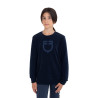 Unisex kinderrondehals sweatshirt in fleece Equestro - Marineblazer