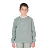 Unisex kinderrondehals sweatshirt in fleece Equestro - Leigrijs